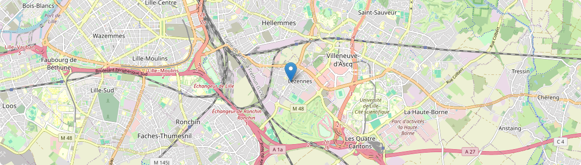 Lezennes - Carte