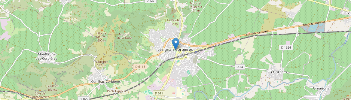 Lézignan-Corbières - Carte
