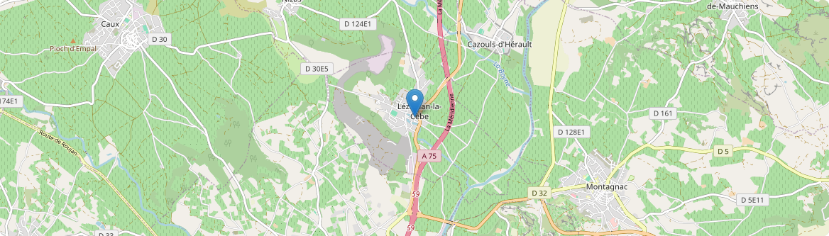 Lézignan-la-Cèbe - Carte