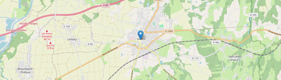 Lezoux - Carte