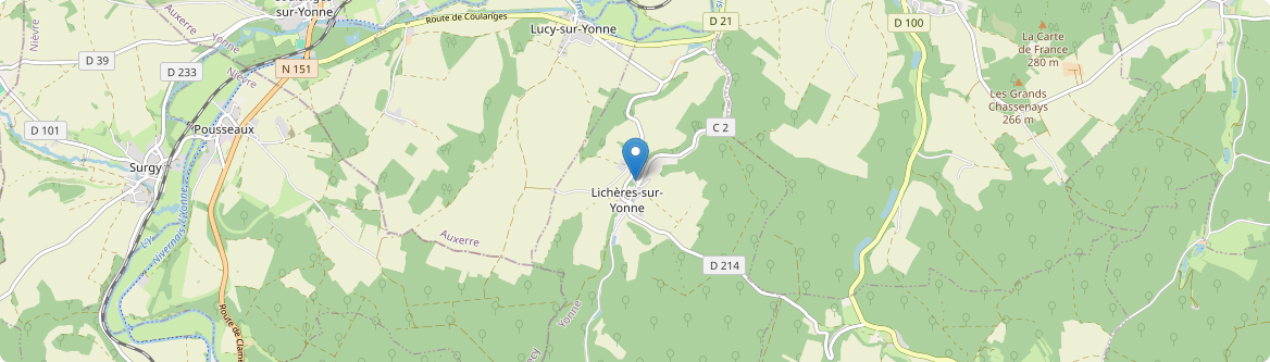 Lichères-sur-Yonne - Carte