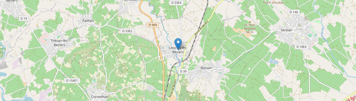 Lieuran-lès-Béziers - Carte