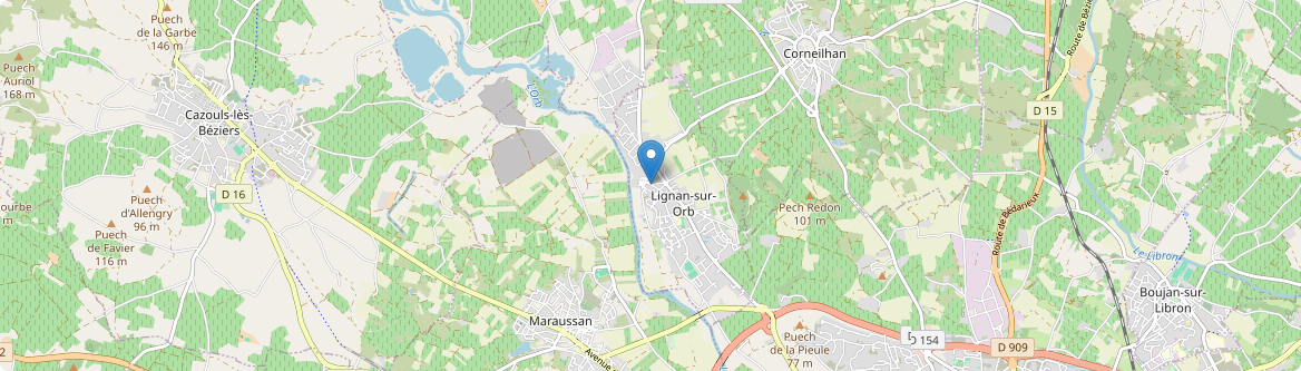 Lignan-sur-Orb - Carte