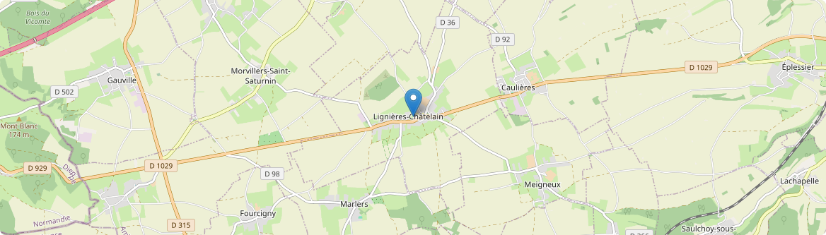 Lignières-Châtelain - Carte