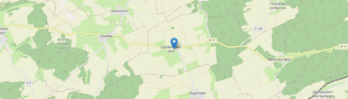 Lignières-sur-Aire - Carte