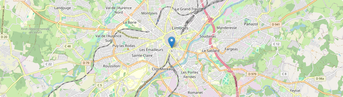 Limoges - Carte