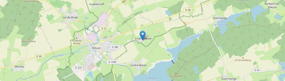 Lindre-Haute - Carte