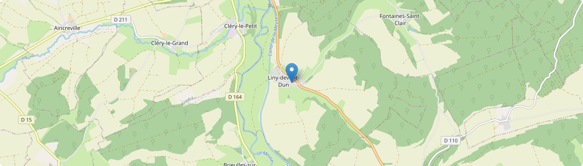 Liny-devant-Dun - Carte