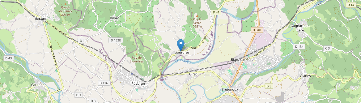 Liourdres - Carte