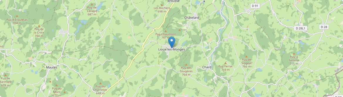 Lioux-les-Monges - Carte