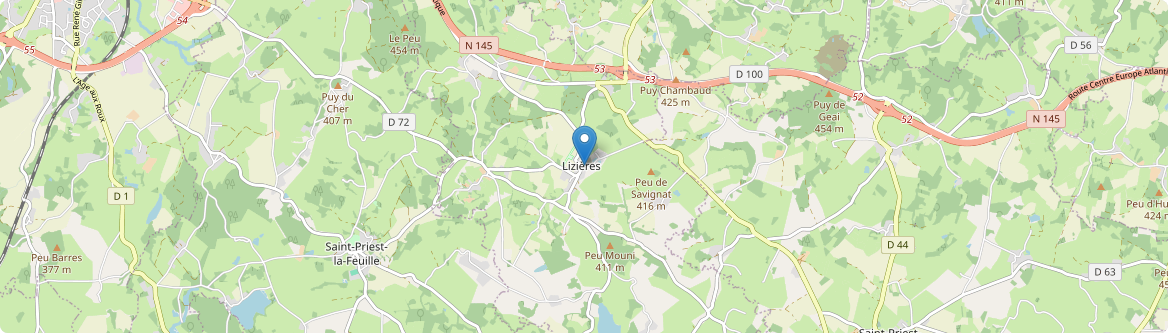 Lizières - Carte