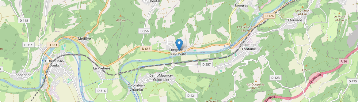 Longevelle-sur-Doubs - Carte