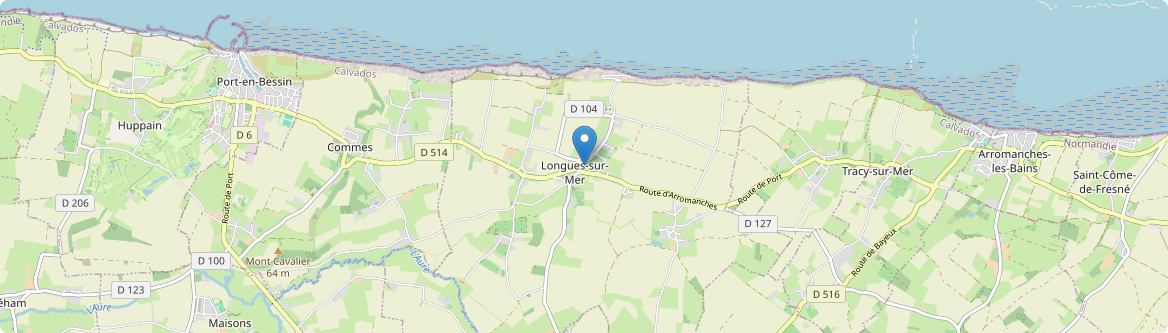Longues-sur-Mer - Carte