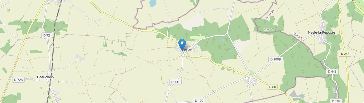 Louan-Villegruis-Fontaine - Carte