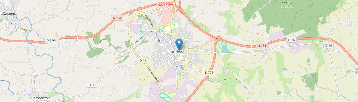 Loudéac - Carte