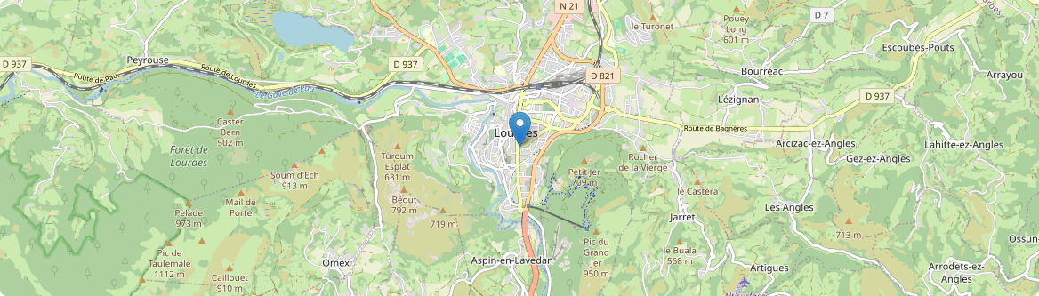 Lourdes - Carte