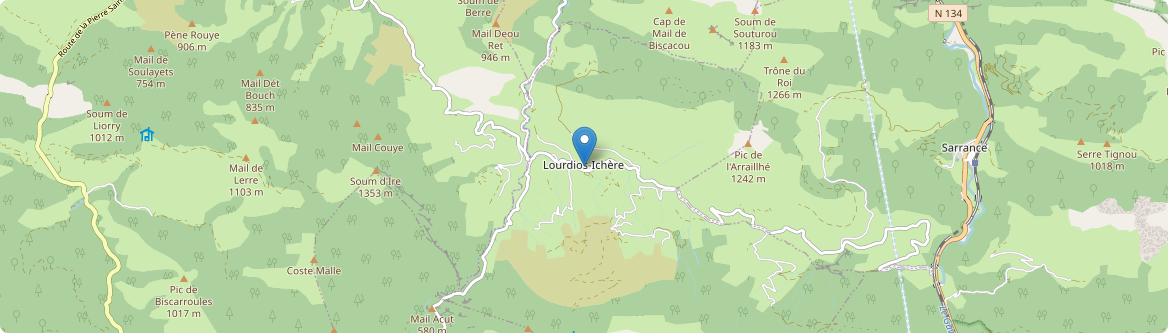 Lourdios-Ichère - Carte