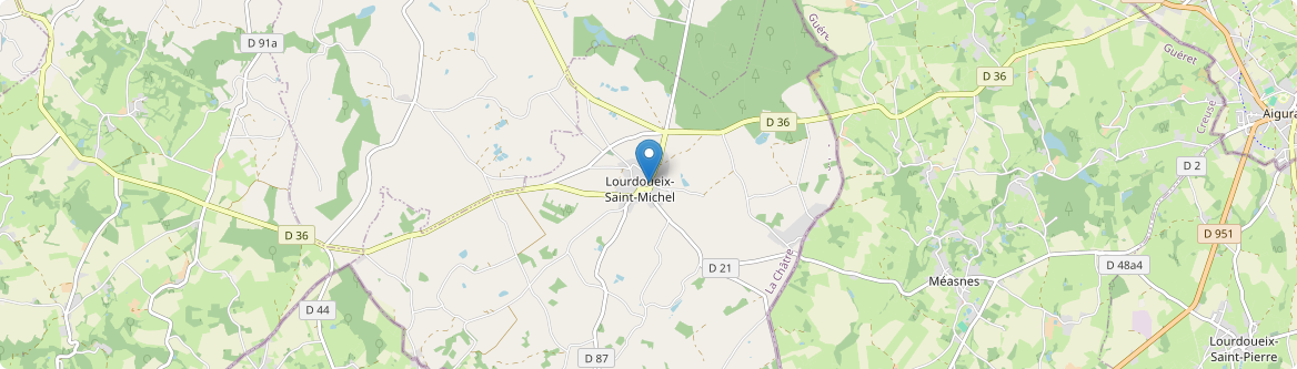 Lourdoueix-Saint-Michel - Carte