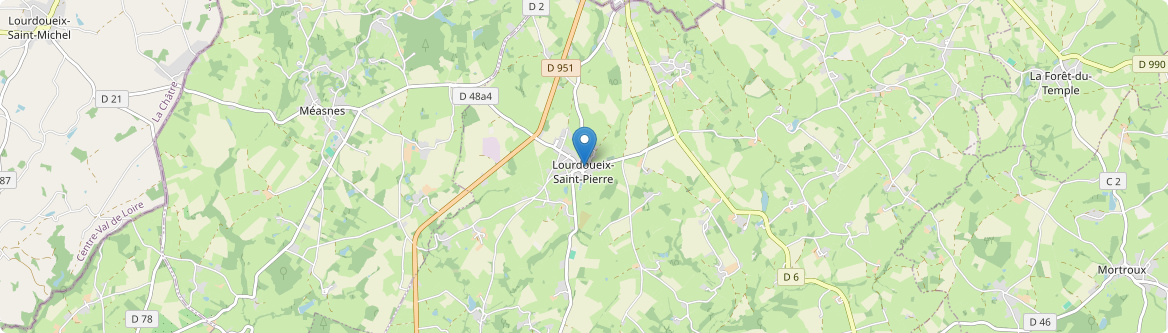 Lourdoueix-Saint-Pierre - Carte