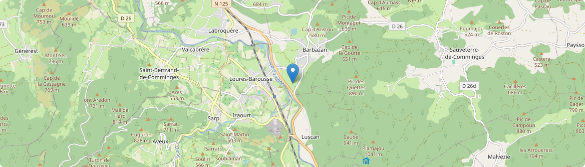 Loures-Barousse - Carte