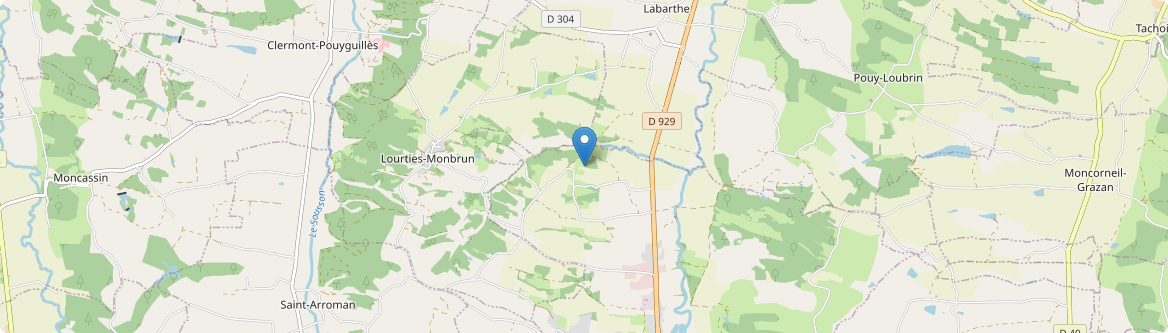 Lourties-Monbrun - Carte