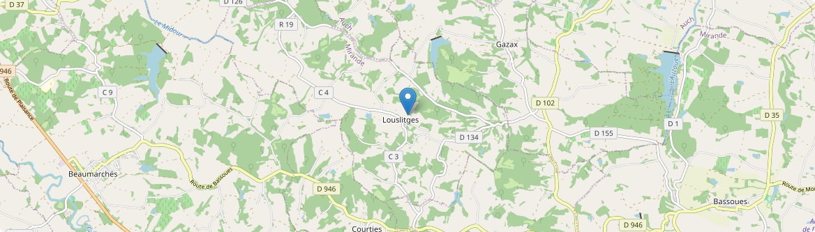 Louslitges - Carte