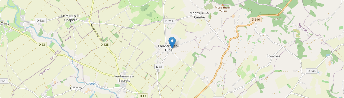 Louvières-en-Auge - Carte