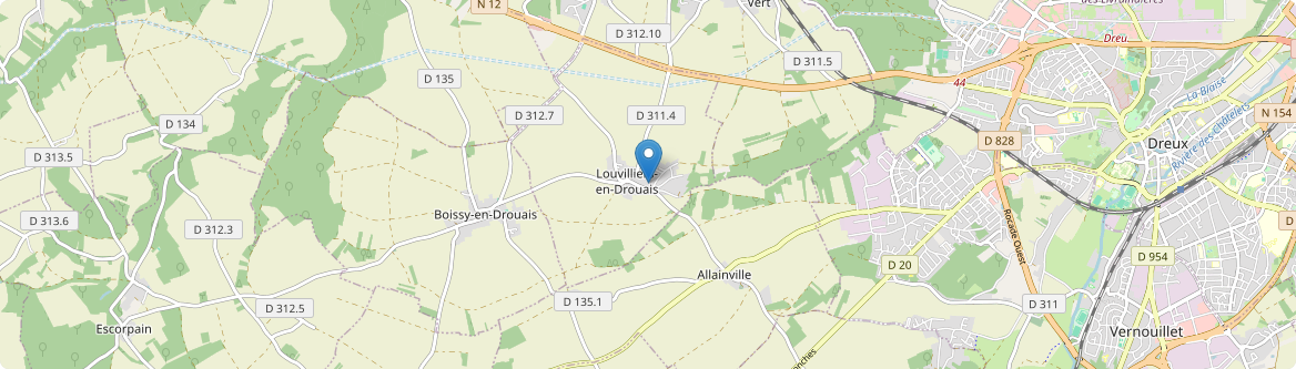 Louvilliers-en-Drouais - Carte