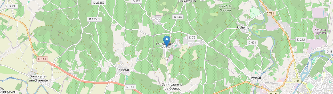 Louzac-Saint-André - Carte