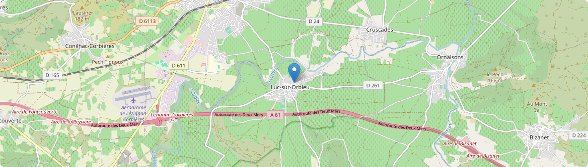 Luc-sur-Orbieu - Carte