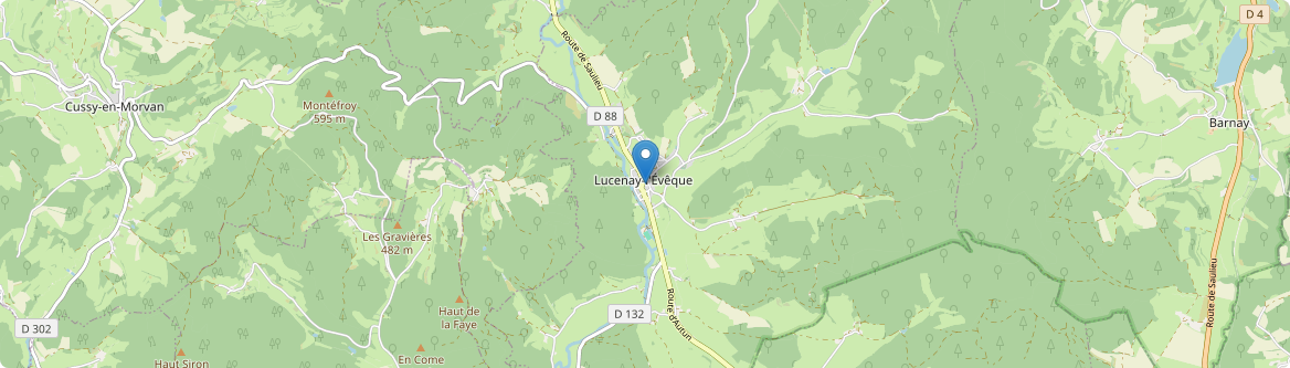 Lucenay-l'Évêque - Carte