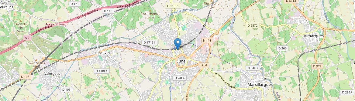 Lunel - Carte