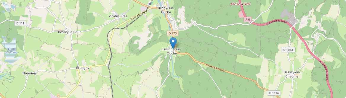 Lusigny-sur-Ouche - Carte
