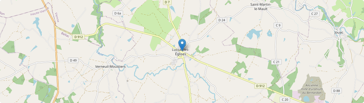 Lussac-les-Églises - Carte