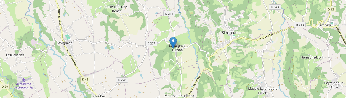 Lussagnet-Lusson - Carte