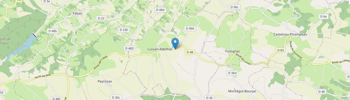 Lussan-Adeilhac - Carte