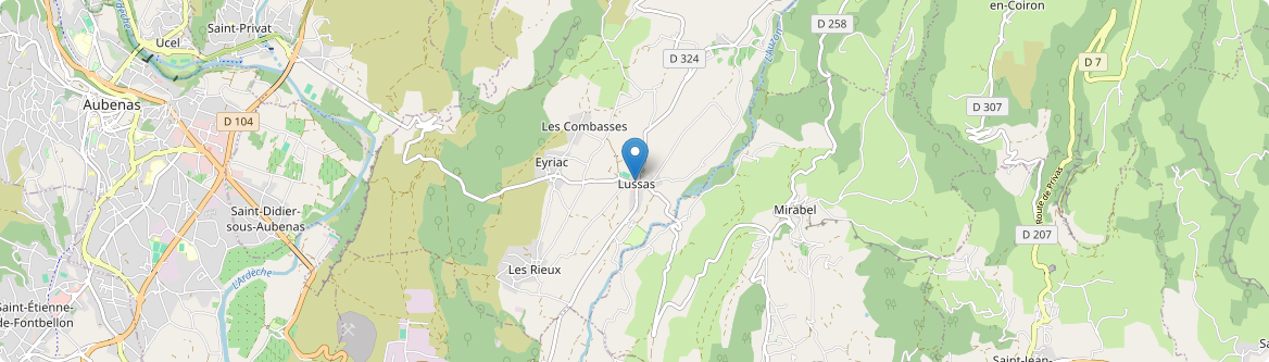 Lussas - Carte