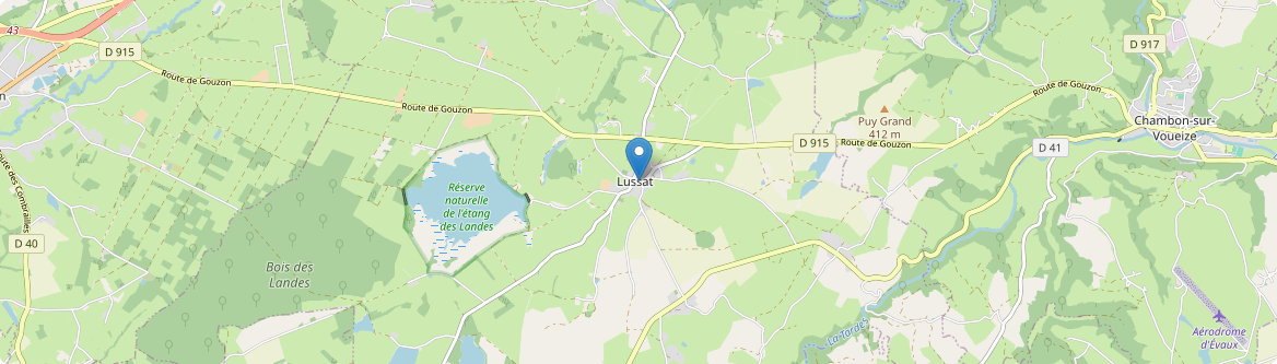 Lussat - Carte