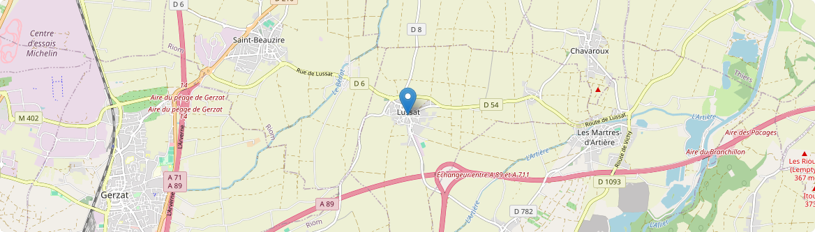 Lussat - Carte