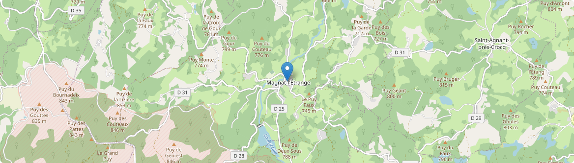 Magnat-l'Étrange - Carte