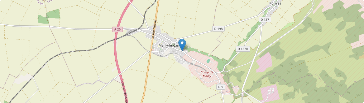 Mailly-le-Camp - Carte