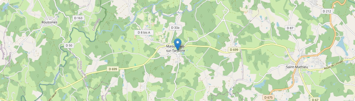 Maisonnais-sur-Tardoire - Carte