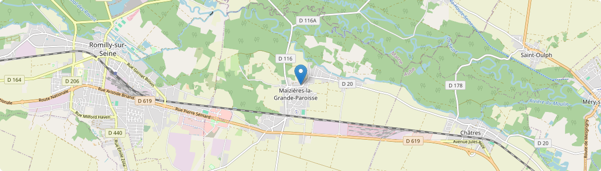 Maizières-la-Grande-Paroisse - Carte