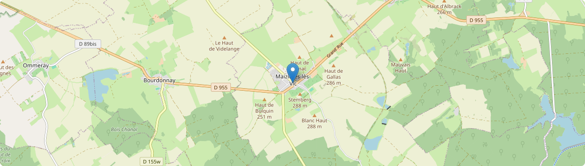 Maizières-lès-Vic - Carte