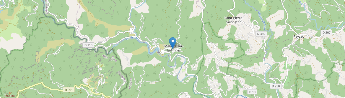 Malarce-sur-la-Thines - Carte
