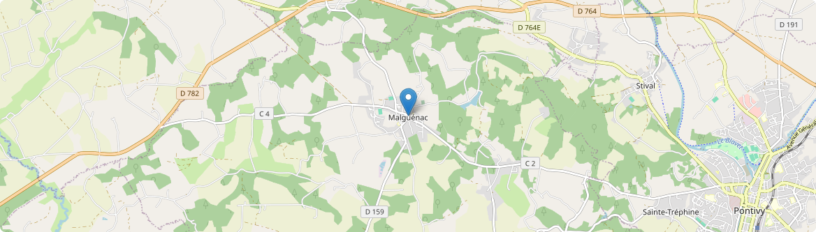 Malguénac - Carte
