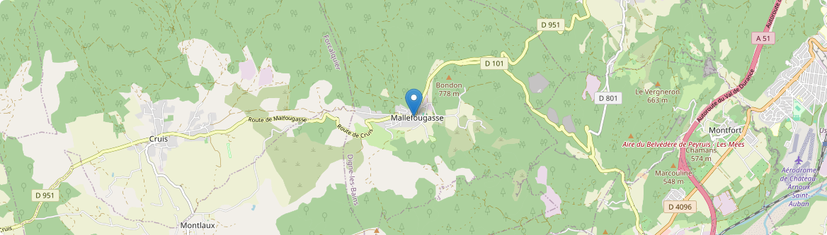 Mallefougasse-Augès - Carte