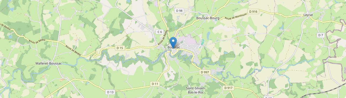 Malleret-Boussac - Carte