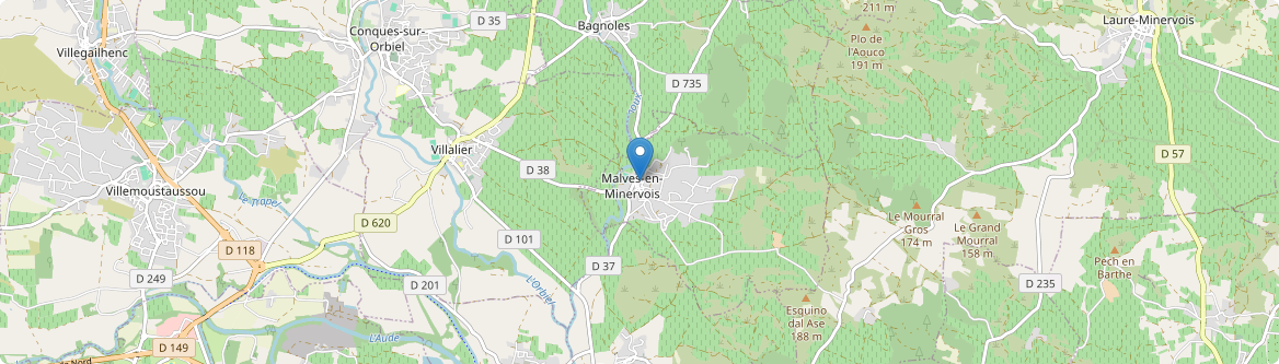 Malves-en-Minervois - Carte