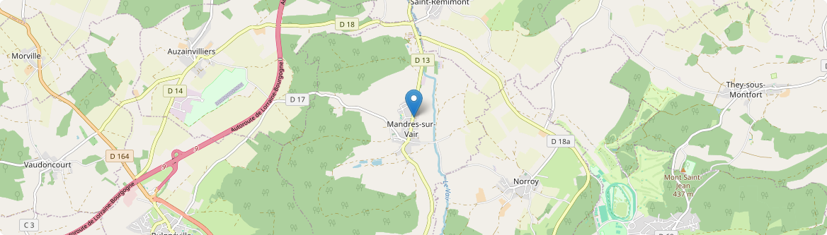 Mandres-sur-Vair - Carte